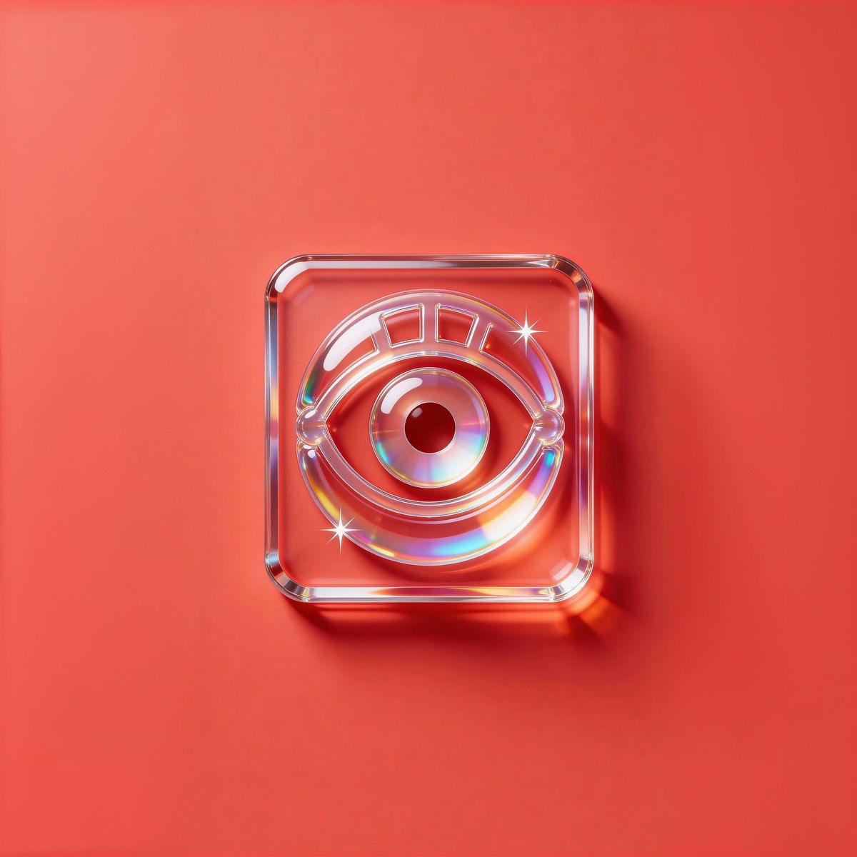 Icono de ojo en cristal — 20º Aniversario COORM